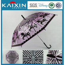 Kundenspezifischer umweltfreundlicher Plastik Poe Regenschirm